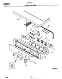 CONTROLS / TOP PANEL Diagram and Parts List for FSG747GES0  Frigidaire Dryer