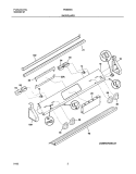 BACKGUARD Diagram and Parts List for FES355ASB  Frigidaire Range