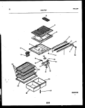SHELVES AND SUPPORTS Diagram and Parts List for FPD17TPH0  Frigidaire Refrigerator