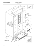 CABINET Diagram and Parts List for FSC23F7HW6  Frigidaire Refrigerator