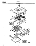 TOP / DRAWER Diagram and Parts List for FEF379CFTB  Frigidaire Range