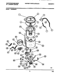 AGITATOR, WASHTUB AND MOTOR Diagram and Parts List for LE400MXW3  Frigidaire Washer Dryer Combo