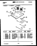 COOKTOP AND BROILER PARTS Diagram and Parts List for RG45CL4  Frigidaire Range