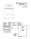 COVER Diagram and Parts List for FEF366AWE  Frigidaire Range