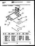 COOKTOP AND BROILER PARTS Diagram and Parts List for REG433MDW3  Frigidaire Range
