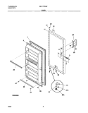 DOOR Diagram and Parts List for GFU17F5AW3  Gibson Freezer