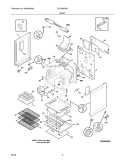 BODY Diagram and Parts List for FGF368GMG  Frigidaire Range
