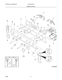CONTROL PANEL Diagram and Parts List for GCEH1642FS4  Frigidaire Washer Dryer Combo