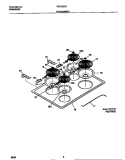 TOP / DRAWER Diagram and Parts List for FED355CCSE  Frigidaire Range