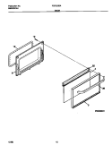 DOOR Diagram and Parts List for FGF333SADJ  Frigidaire Range