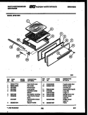 BROILER DRAWER PARTS Diagram and Parts List for GF201ND3  Frigidaire Range