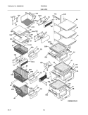 SHELVES Diagram and Parts List for EI26SS35JS0  Electrolux Refrigerator