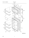 DOOR Diagram and Parts List for CFHT1826LP0  Frigidaire Refrigerator
