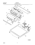 CONTROL PANEL Diagram and Parts List for GLER642AS1  Frigidaire Dryer