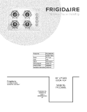 COVER Diagram and Parts List for FFLC3005LWA  Frigidaire Cooktop