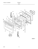 DOOR Diagram and Parts List for FEFB89ECA  Frigidaire Range