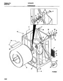 CABINET / DRUM Diagram and Parts List for WDG546RBS0  Frigidaire Dryer