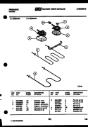 BROILER PARTS Diagram and Parts List for R30BCH2  Frigidaire Range
