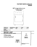 COVER Diagram and Parts List for SGGR341AS2  Frigidaire Dryer
