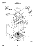 LOWER CABINET / TOP Diagram and Parts List for MLSE62RFD1  Frigidaire Washer Dryer Combo
