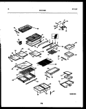 SHELVES AND SUPPORTS Diagram and Parts List for FPCEW21TIRW1  Frigidaire Refrigerator