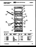 SHELVES AND SUPPORTS Diagram and Parts List for UFF111IE  Frigidaire Freezer