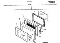 DOOR Diagram and Parts List for FMT128E1B0  Frigidaire Microwave