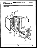 TUB AND FRAME PARTS Diagram and Parts List for 61-1140-23  Tappan Dishwasher