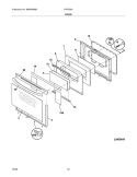DOOR Diagram and Parts List for FGF355AUE  Frigidaire Range