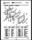 DOOR PARTS Diagram and Parts List for KF590HDW3  Frigidaire Range