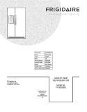 COVER Diagram and Parts List for FPUS2698LF0  Frigidaire Refrigerator