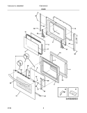 DOOR Diagram and Parts List for FEB27S5GCD  Frigidaire Wall Oven