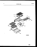 SHELVES AND SUPPORTS Diagram and Parts List for GTLI142WK0  Frigidaire Refrigerator