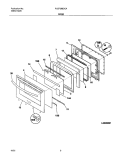 DOOR Diagram and Parts List for PLEF398CCA  Frigidaire Range