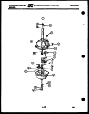TRANSMISSION PARTS Diagram and Parts List for LA800JXF4  Frigidaire Washer