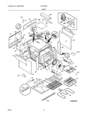 BODY Diagram and Parts List for GLED388DQB  Frigidaire Range