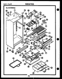CABINET PARTS Diagram and Parts List for RD21F9WSGA  Gibson Refrigerator