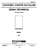 COVER Diagram and Parts List for FMR-1  Electrolux Wine and Beverage Cooler