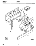 BACKGUARD Diagram and Parts List for GEF355BFWA  Gibson Range