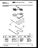 BROILER PARTS Diagram and Parts List for RGC32BNW1  Frigidaire Range