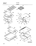 SHELVES Diagram and Parts List for FRT18P6BSB7  Frigidaire Refrigerator