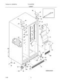 CABINET Diagram and Parts List for PLHS269ZDBE  Frigidaire Refrigerator
