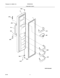 FREEZER DOOR Diagram and Parts List for WRS6R3EW2  Westinghouse Refrigerator