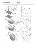 SHELVES Diagram and Parts List for FRS23H5DSB1  Frigidaire Refrigerator