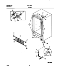 CABINET Diagram and Parts List for MFU17M3GW1  Frigidaire Freezer