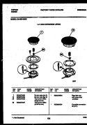 BURNER PARTS Diagram and Parts List for 30-4980-08-05  Tappan Range
