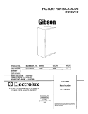 COVER Diagram and Parts List for GFU14M3GW2  Gibson Freezer