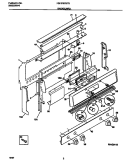 BACKGUARD Diagram and Parts List for FGF376CETG  Frigidaire Range