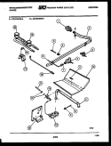 BURNER, MANIFOLD AND GAS CONTROL Diagram and Parts List for GF470HXD5  Frigidaire Range