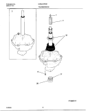 TRANSMISSION Diagram and Parts List for GWS223RHS1  Gibson Washer